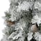3ft. Unlit Flocked White River Mountain Pine & Pinecones Artificial Christmas Tree